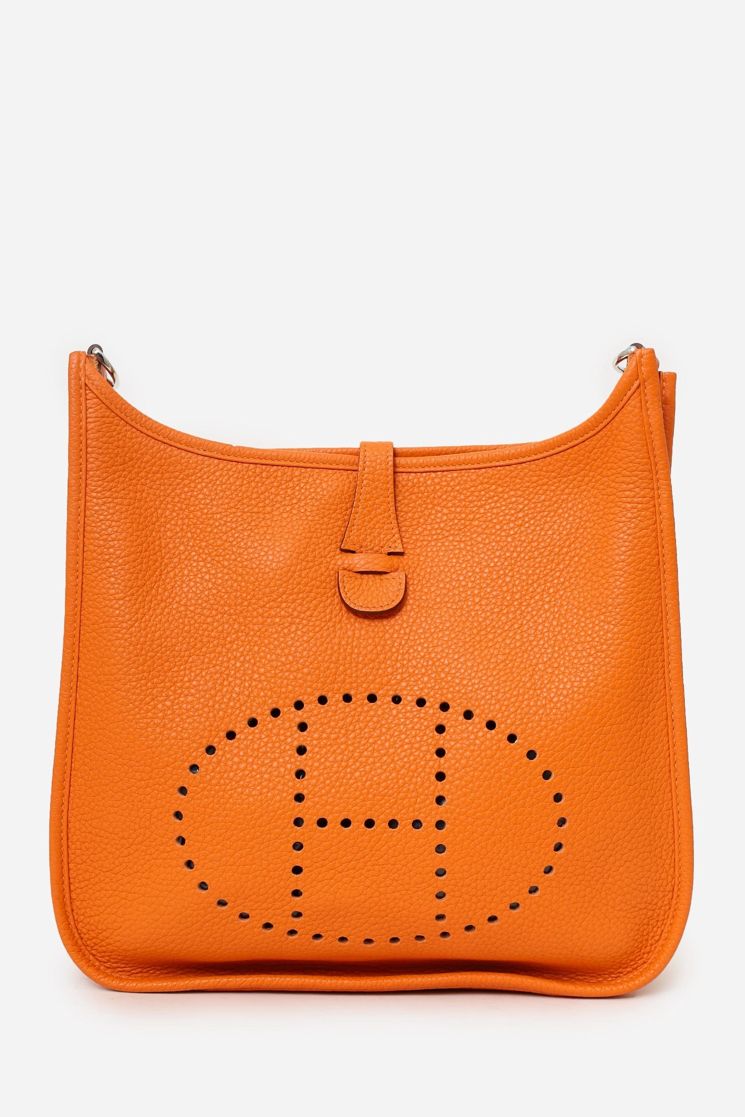 Herms 2011 Orange Clemence Leather Evelyne 29 GM