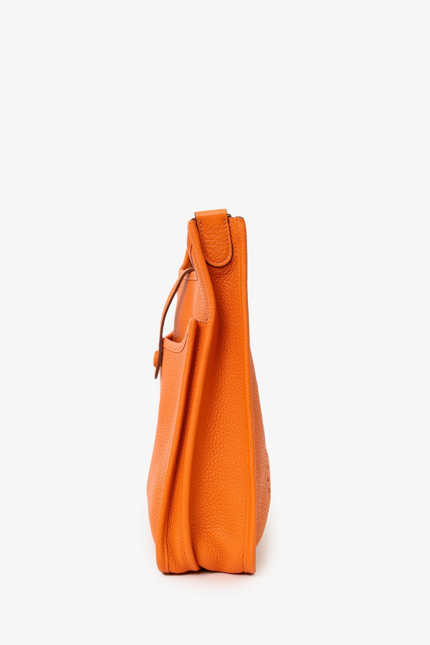 Herms 2011 Orange Clemence Leather Evelyne 29 GM