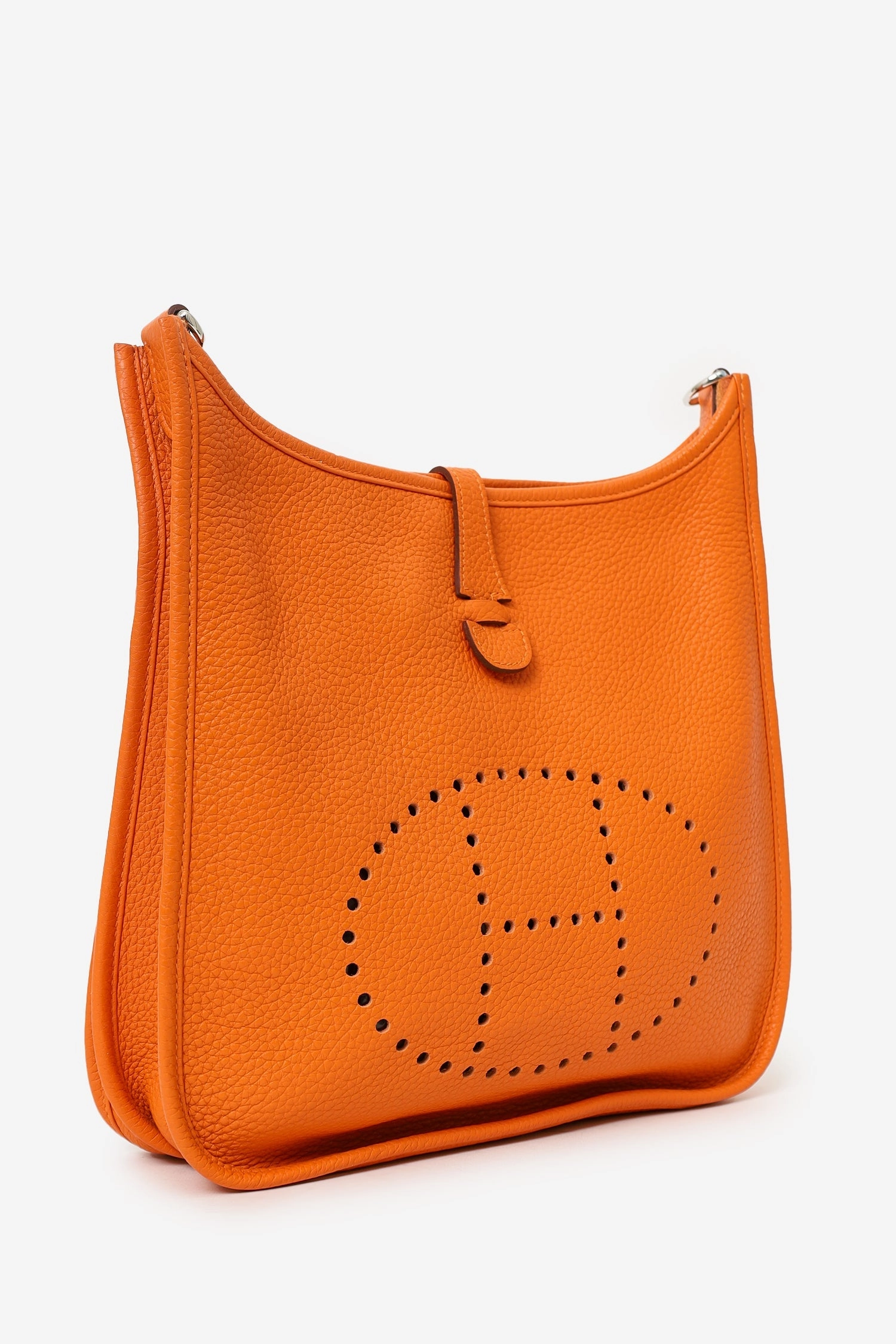 Herms 2011 Orange Clemence Leather Evelyne 29 GM
