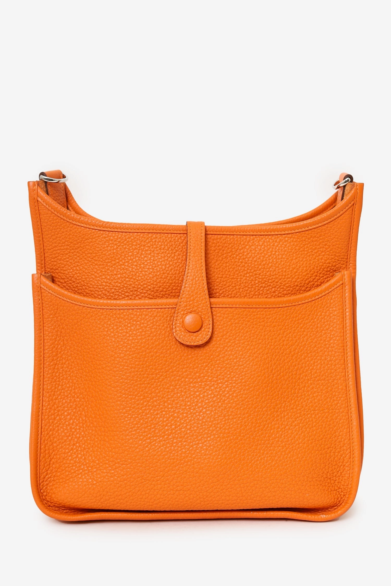 Herms 2011 Orange Clemence Leather Evelyne 29 GM