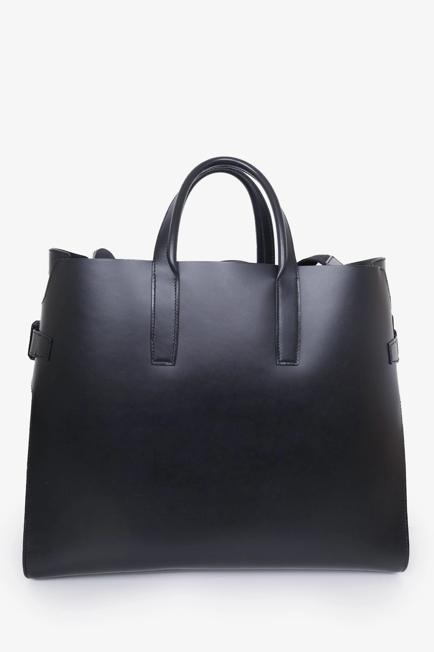 Herms 2016 Black Box Leather Cabacity 45 2in1 Tote Bag