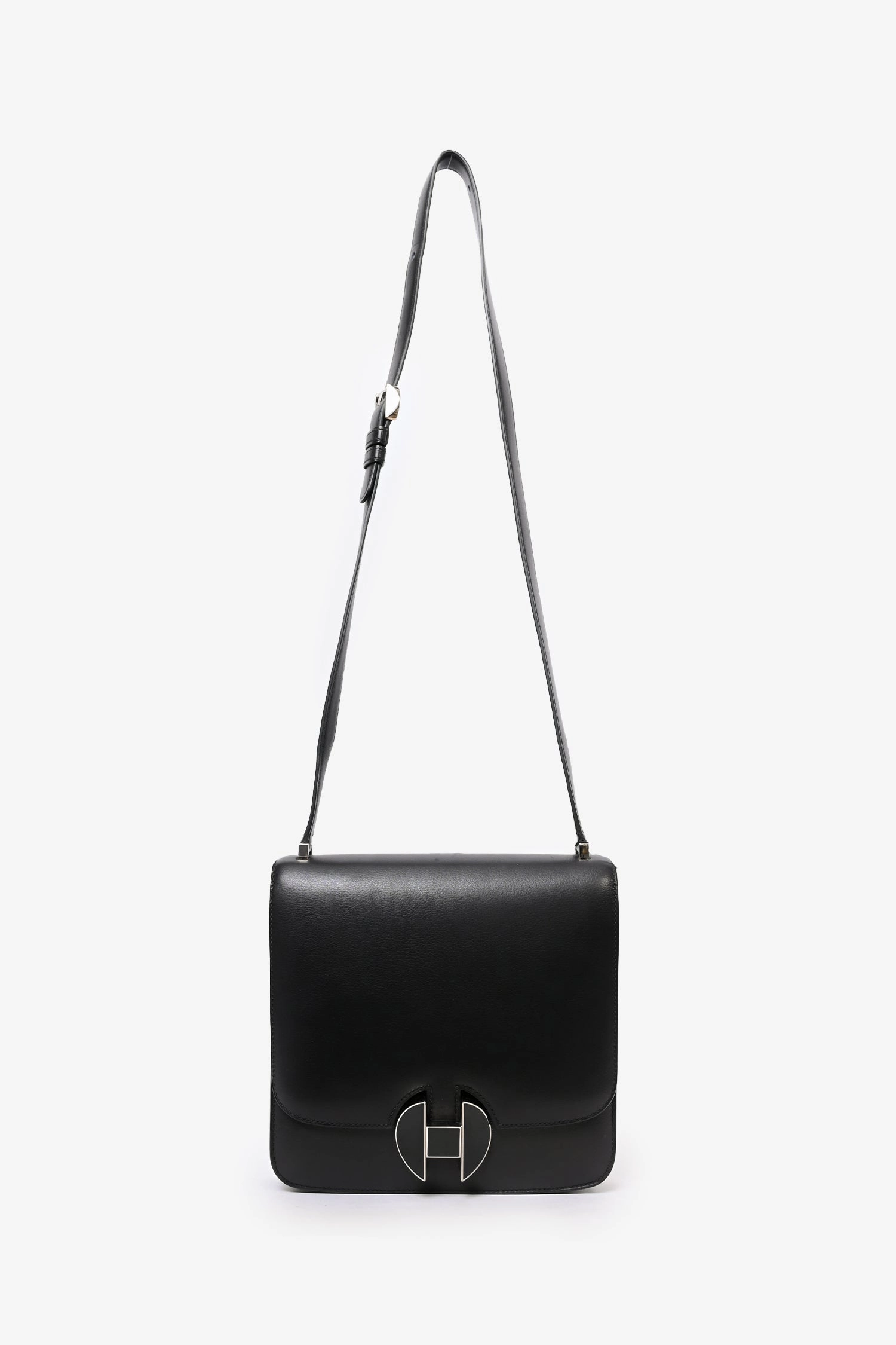 Herms 2018 Black Evercolor Leather 2002 20 Crossbody Bag