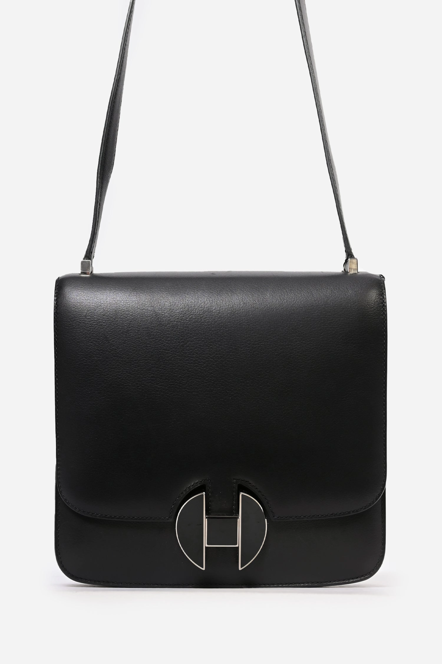 Herms 2018 Black Evercolor Leather 2002 20 Crossbody Bag