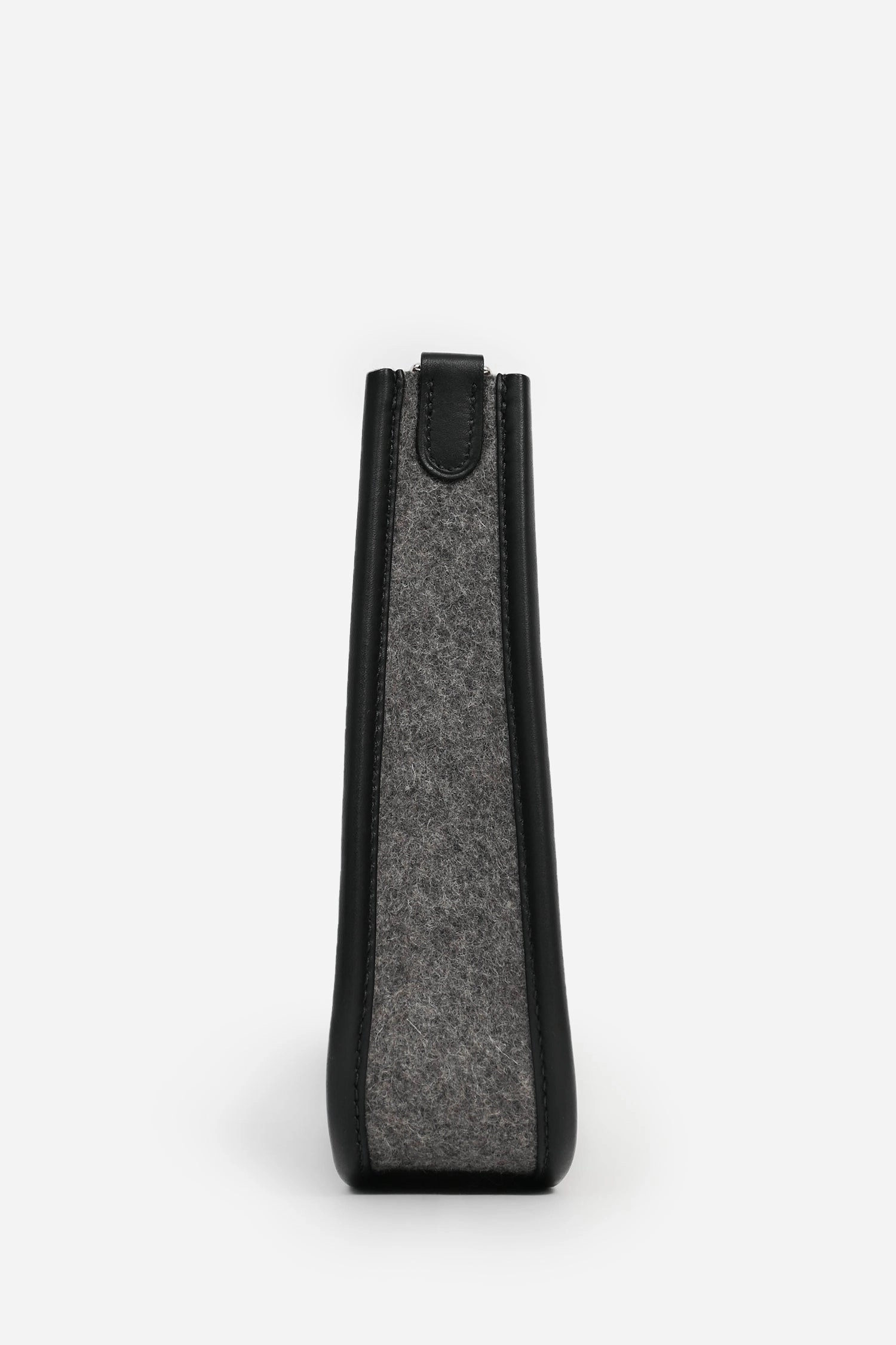 Herms 2019 Grey Felt Black Leather Trimmed Evelyne TPM