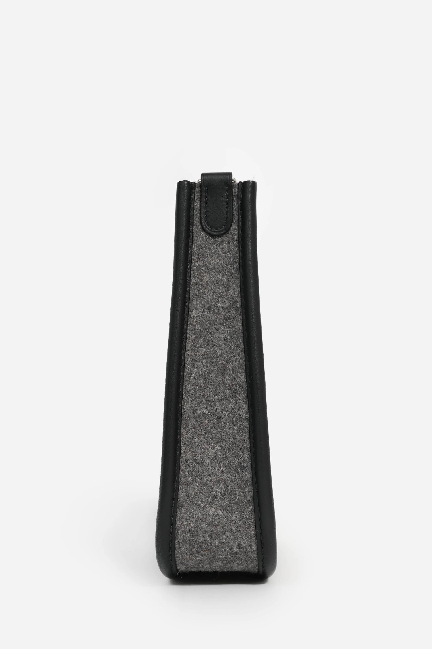 Herms 2019 Grey Felt Black Leather Trimmed Evelyne TPM