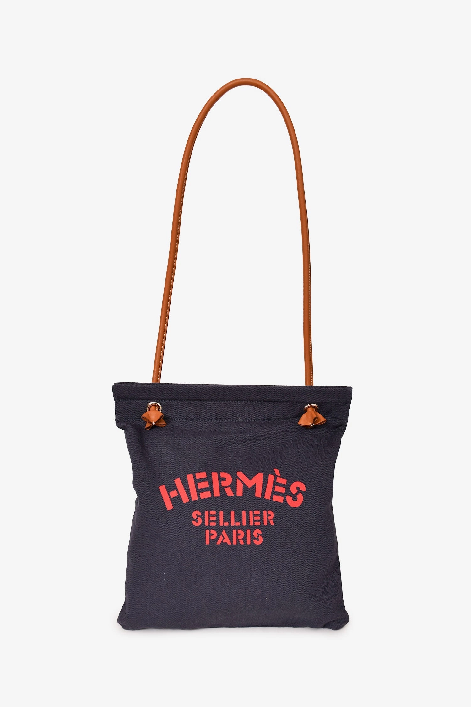 Herms 2019 Navy/Red Canvas Aline Grooming Crossbody Bag