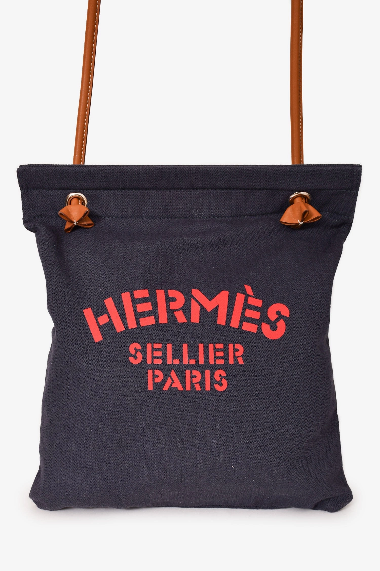 Herms 2019 Navy/Red Canvas Aline Grooming Crossbody Bag