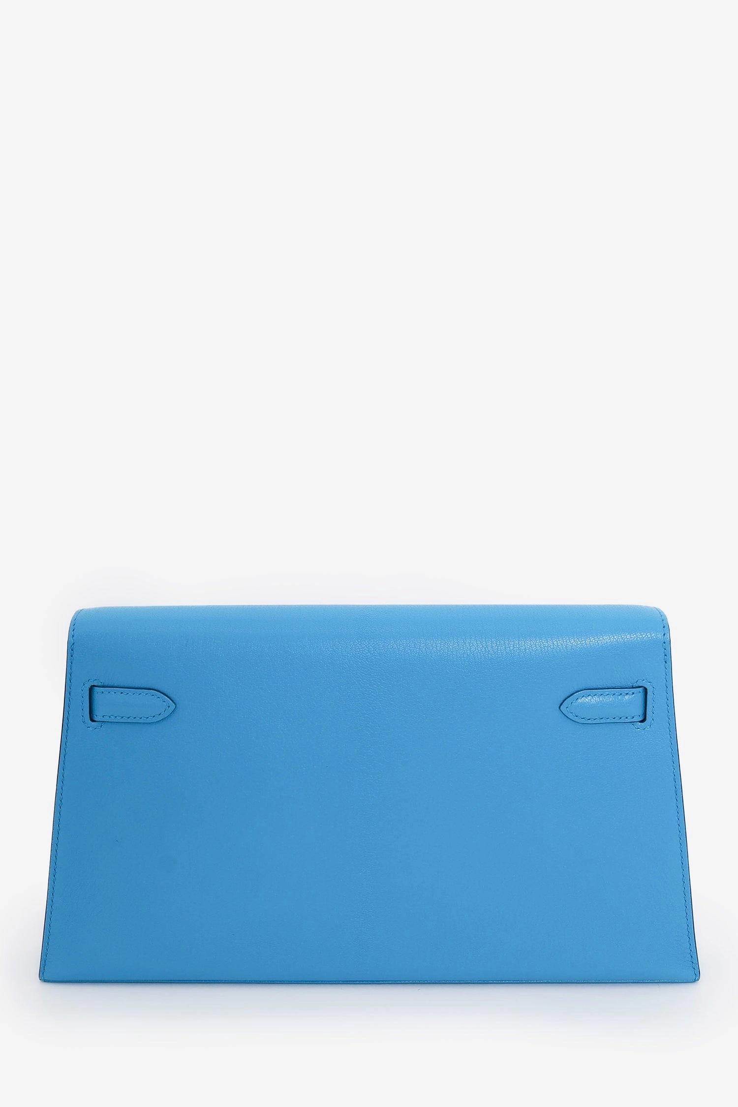 Herms 2024 Blue Chevre Chamkila Kelly Elan Shoulder Bag