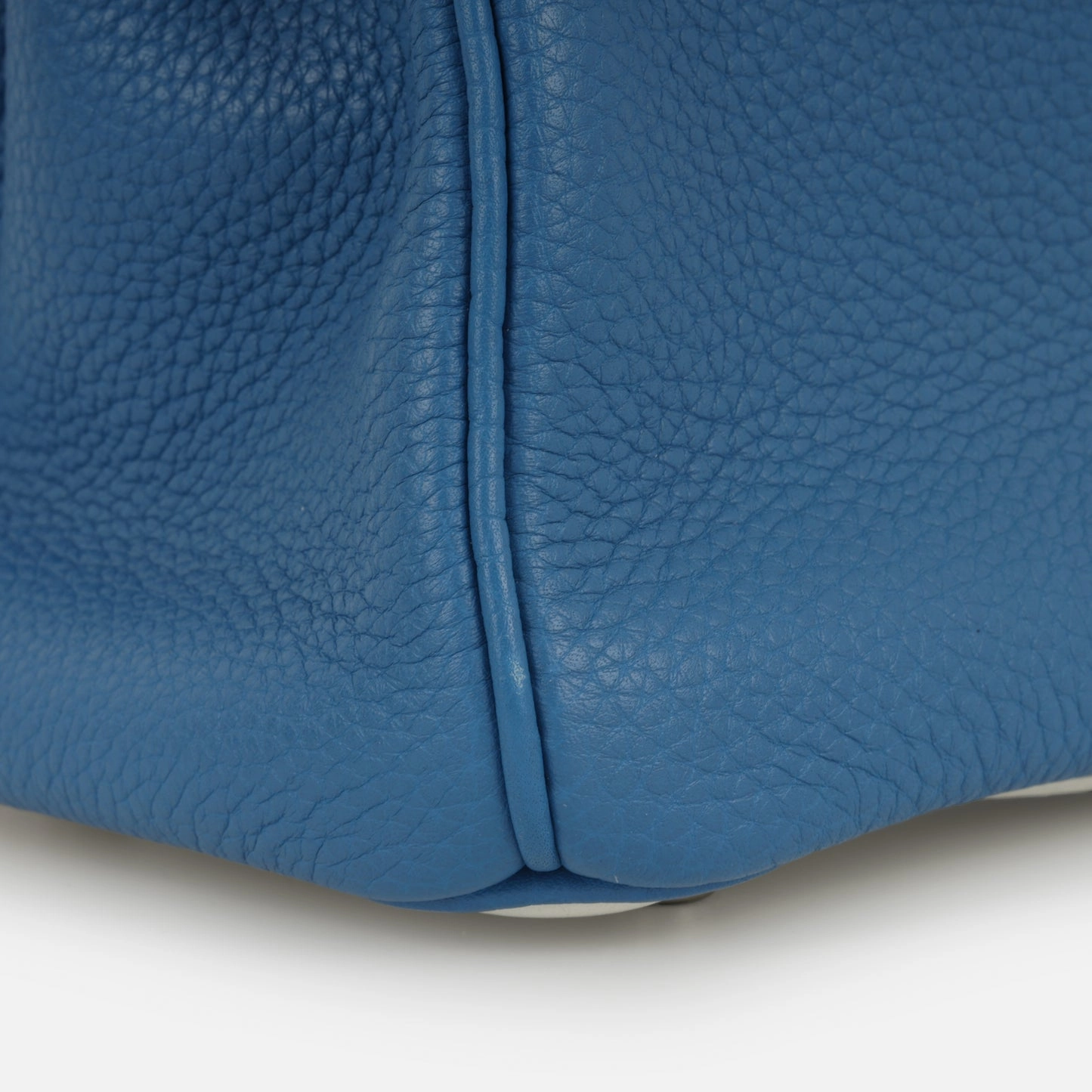 Herms - Birkin 30 Eclat - Mykonos / Blanc Clemence PHW - Pre-Loved - 2011