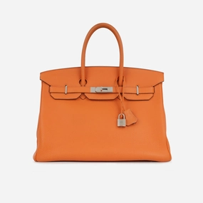 Herms - Birkin 35 - Orange Togo PHW - 2010 - Pre-Loved