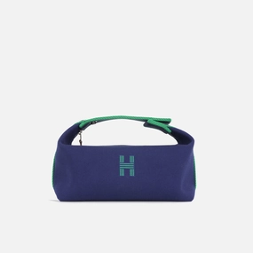 Herms - Bride-A-Brac PM - Bleu Marine / Vert Canvas PHW - Pre-Loved