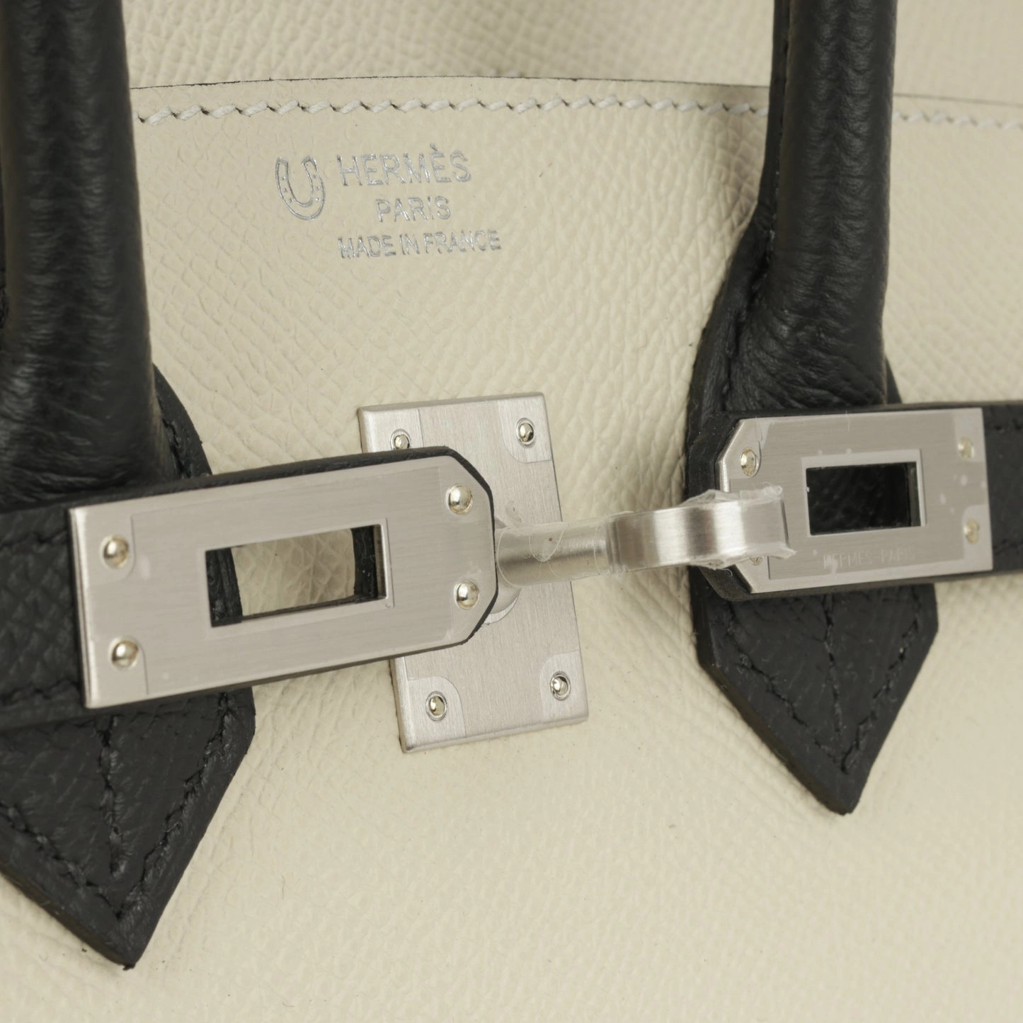 Herms - HSS Birkin 25 - Craie / Noir Epsom Leather PBHW - Brand New - 2024