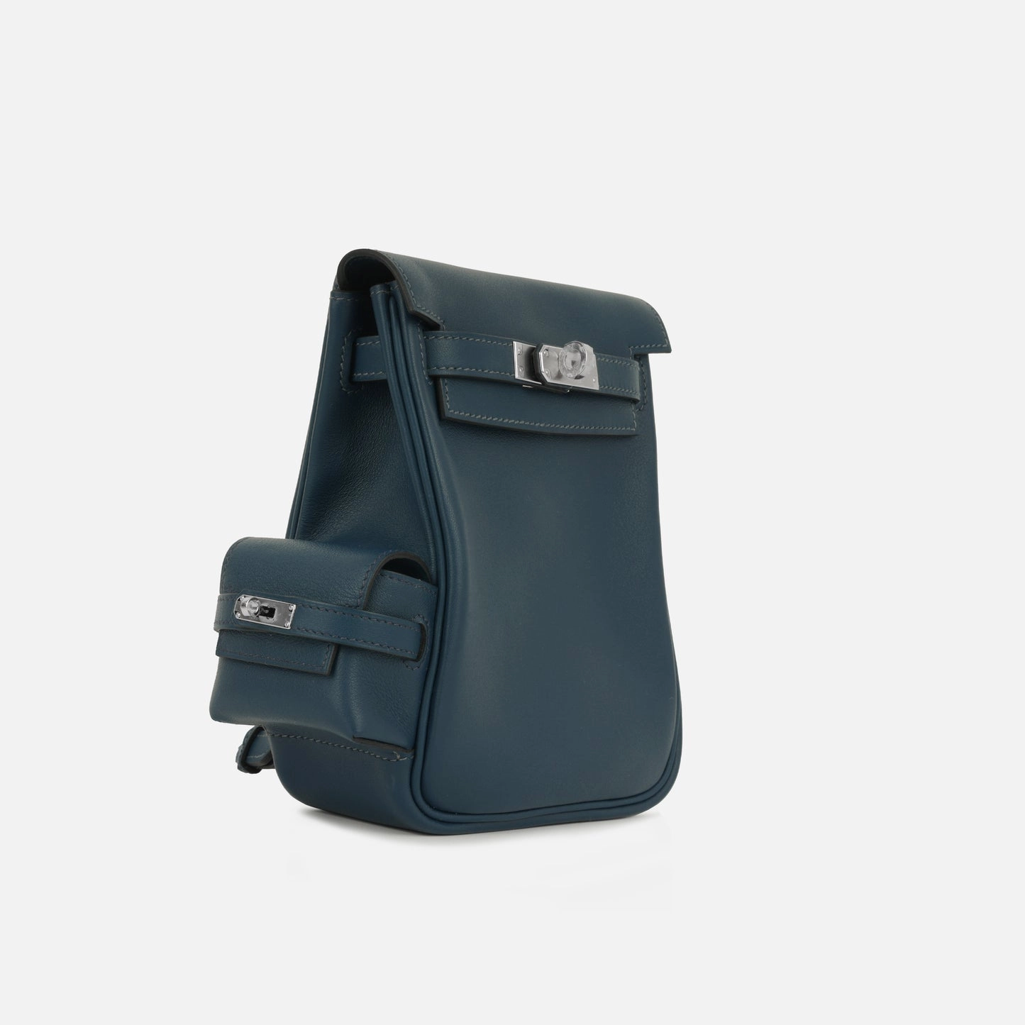 Herms - Kelly Jump Backpack - Bleu de Prusse Swift PHW - Brand New - 2024