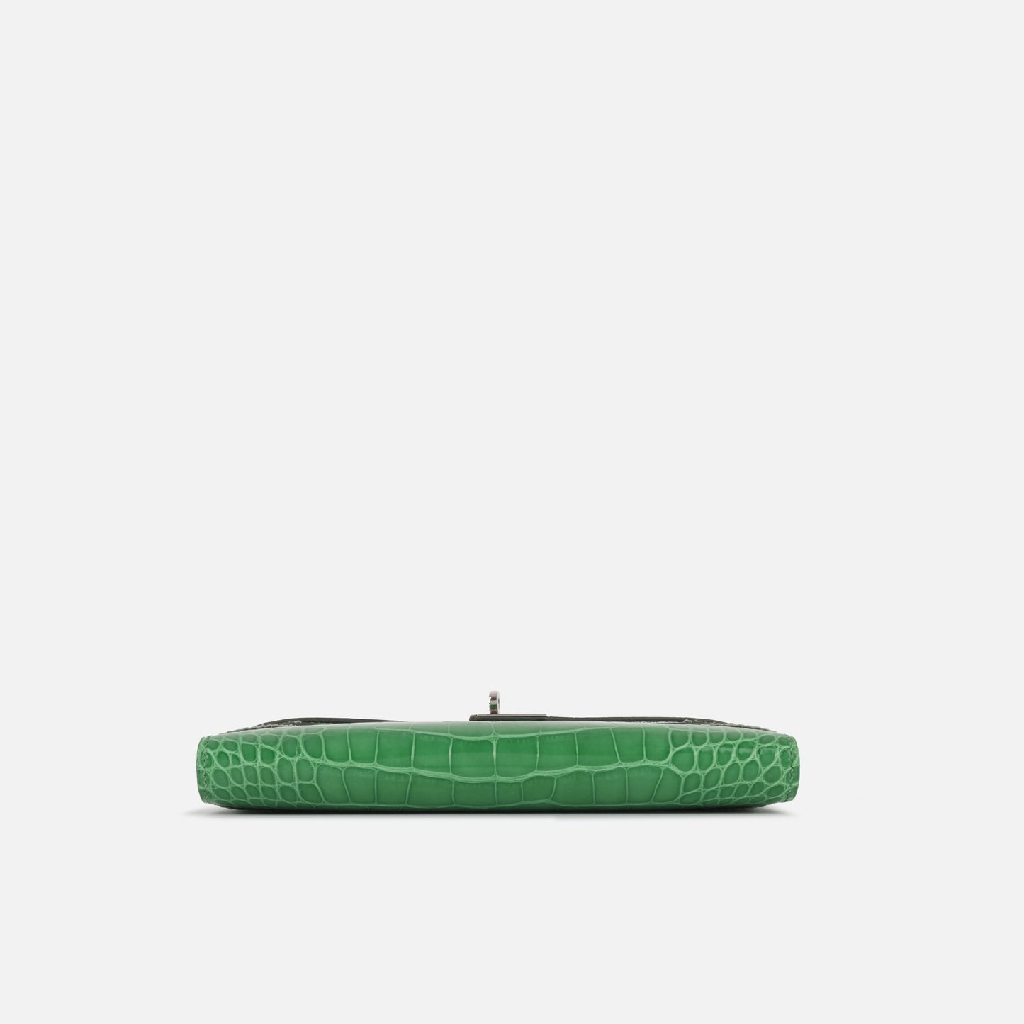Herms - Kelly Wallet Ghillies - Emerald Alligator Missipienssis PHW - 2017 - Pre-Loved