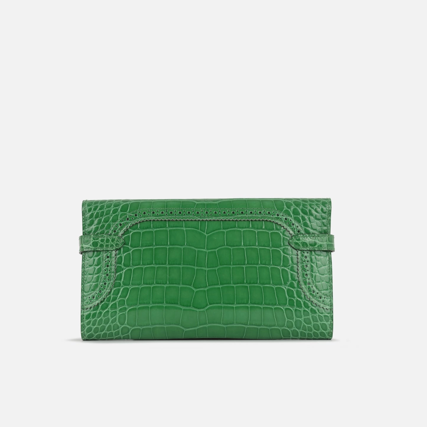 Herms - Kelly Wallet Ghillies - Emerald Alligator Missipienssis PHW - 2017 - Pre-Loved