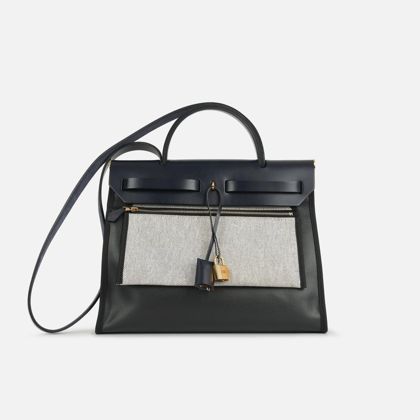 Herms Herbag 31 Noir Berline Toile / Caban Hunter GHW