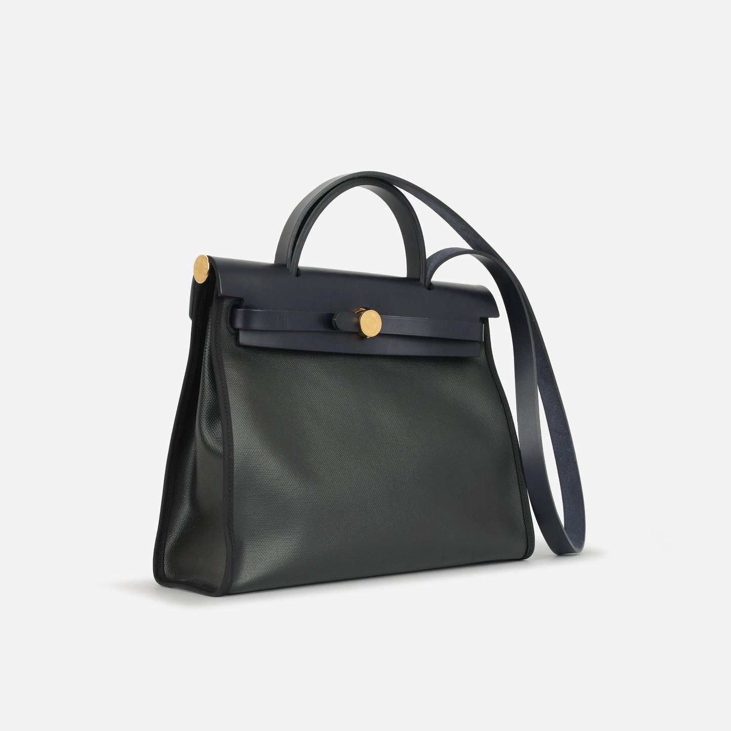 Herms Herbag 31 Noir Berline Toile / Caban Hunter GHW