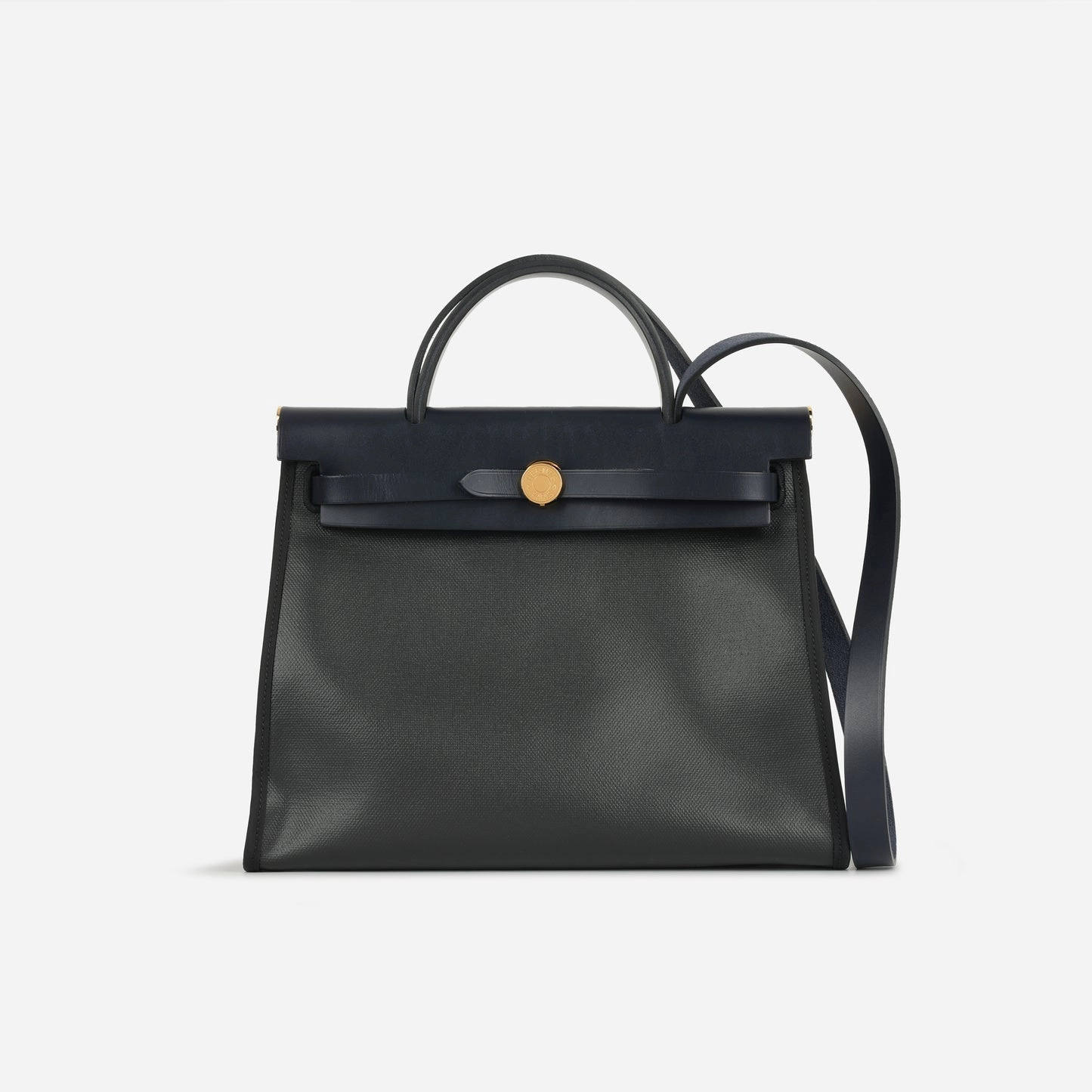 Herms Herbag 31 Noir Berline Toile / Caban Hunter GHW