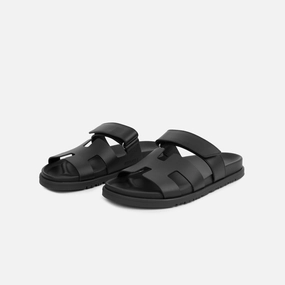 Herms Herms - Chypre Sandal - Noir Calfskin - Brand New