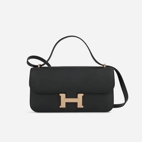 Herms Herms - Constance Elan - Noir Epsom RGHW - Brand New - 2024