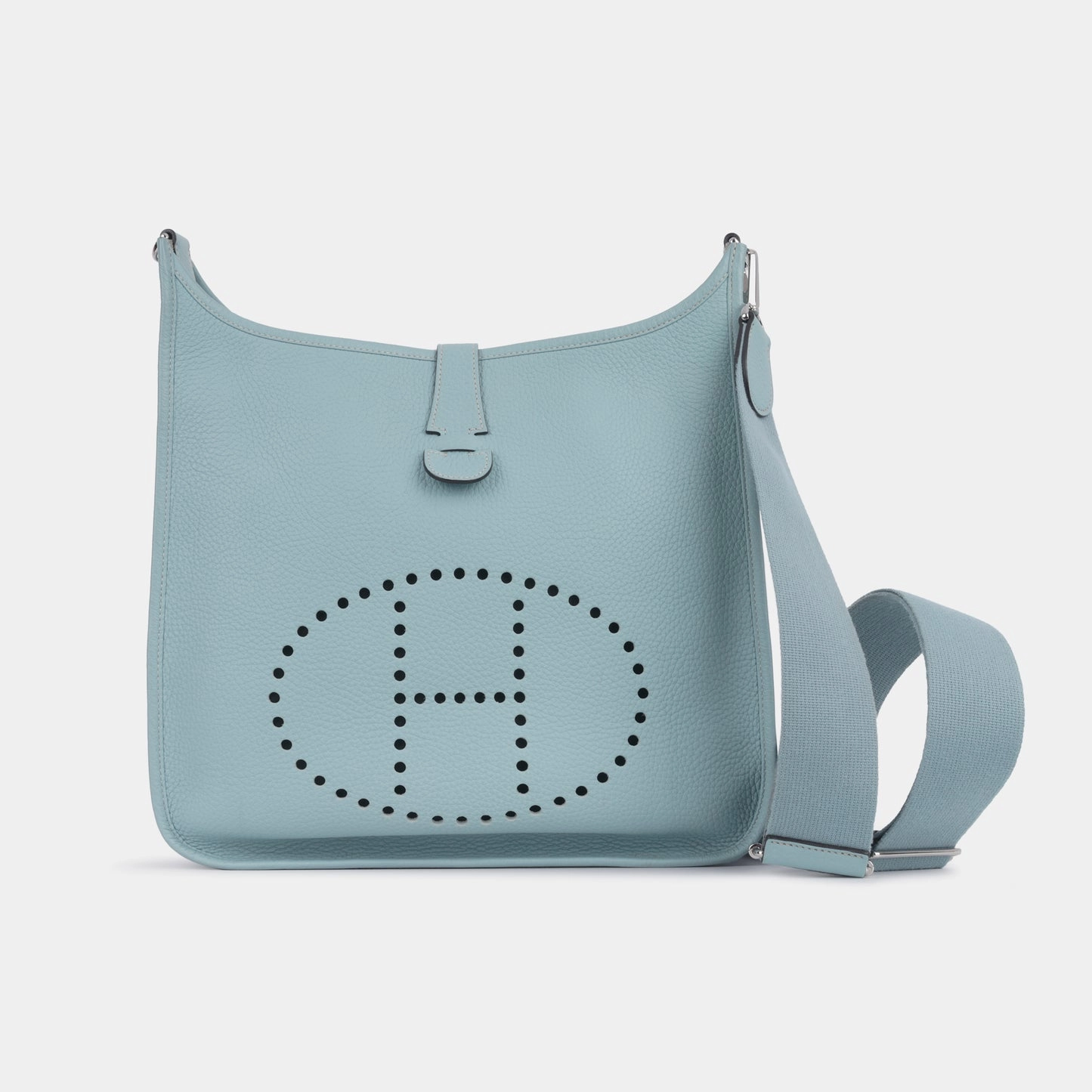 Herms Herms - Evelyne GM - Bleu Lin PHW - Pre-Loved - 2012