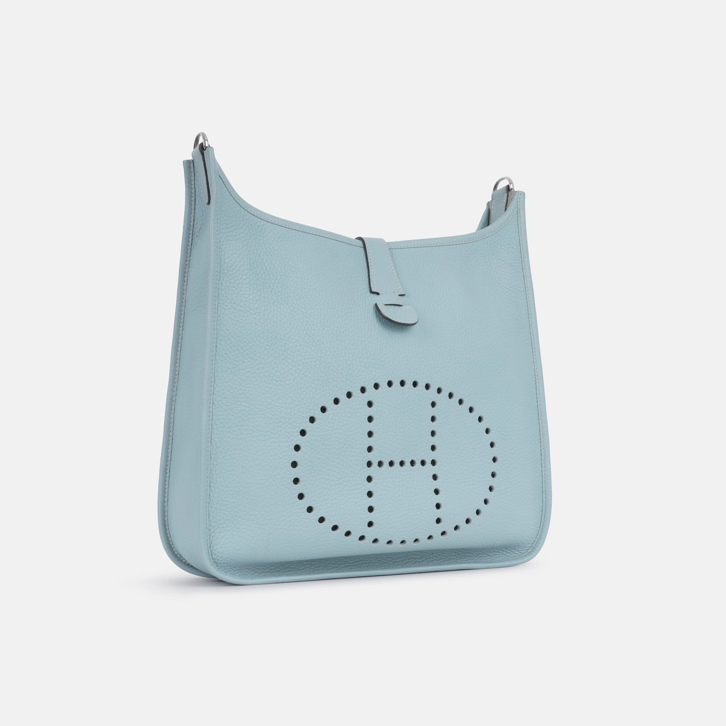 Herms Herms - Evelyne GM - Bleu Lin PHW - Pre-Loved - 2012