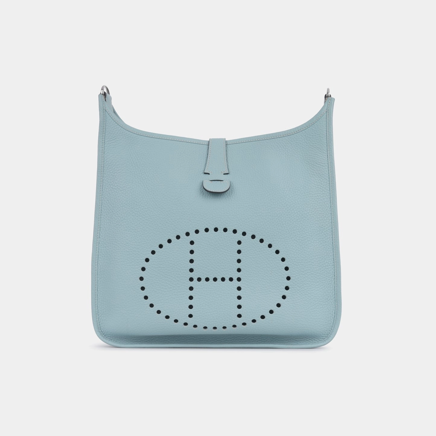 Herms Herms - Evelyne GM - Bleu Lin PHW - Pre-Loved - 2012