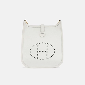 Herms Herms - Evelyne TPM - New White Clemence - GHW - Brand New