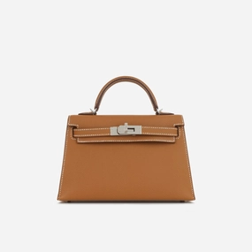 Herms Herms Mini Kelly - Gold Epsom Palladium