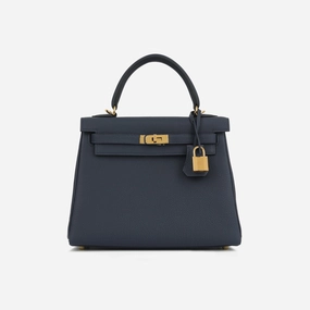 Herms Kelly 25 - Bleu Navy