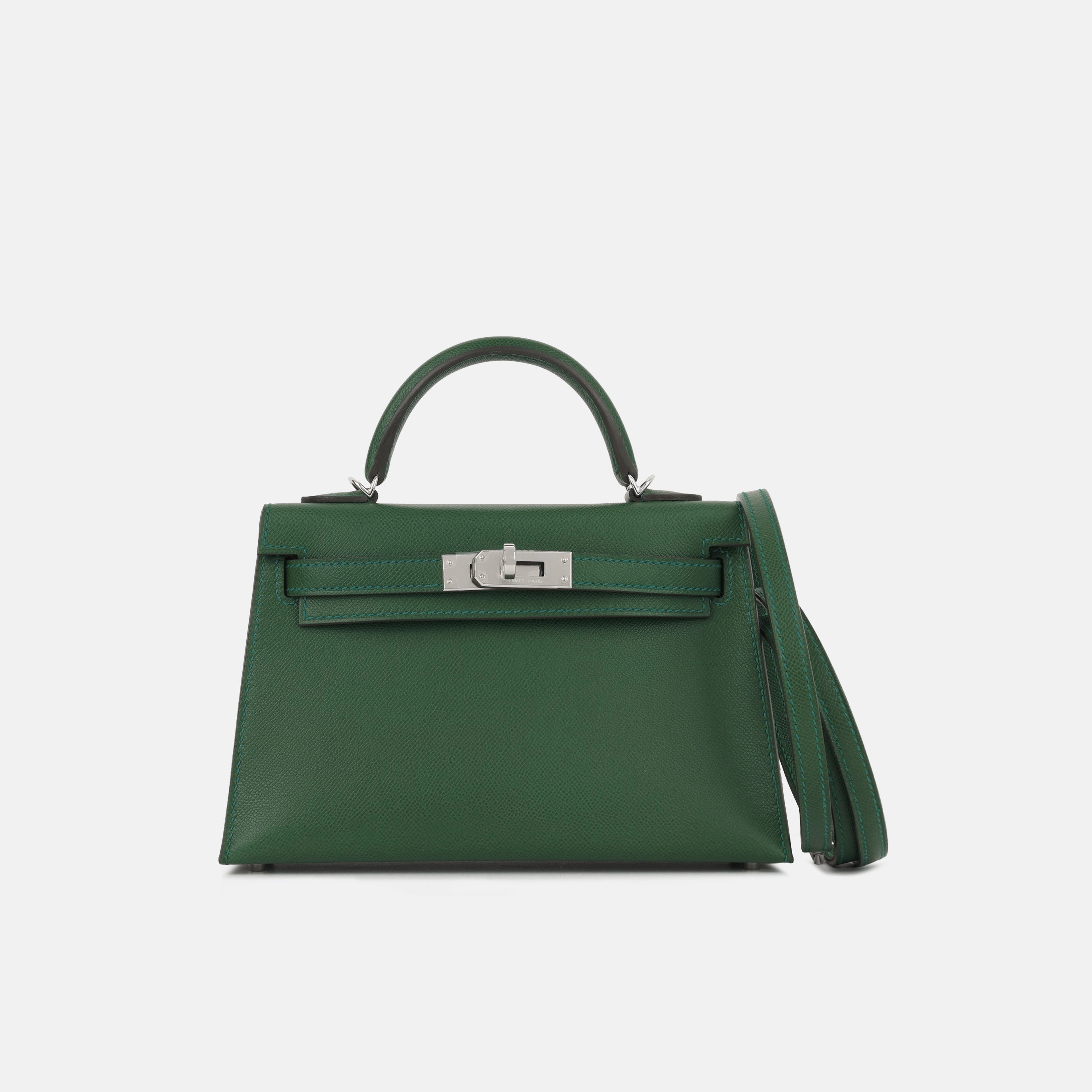Herms Mini Kelly - Vert Moyen Madame