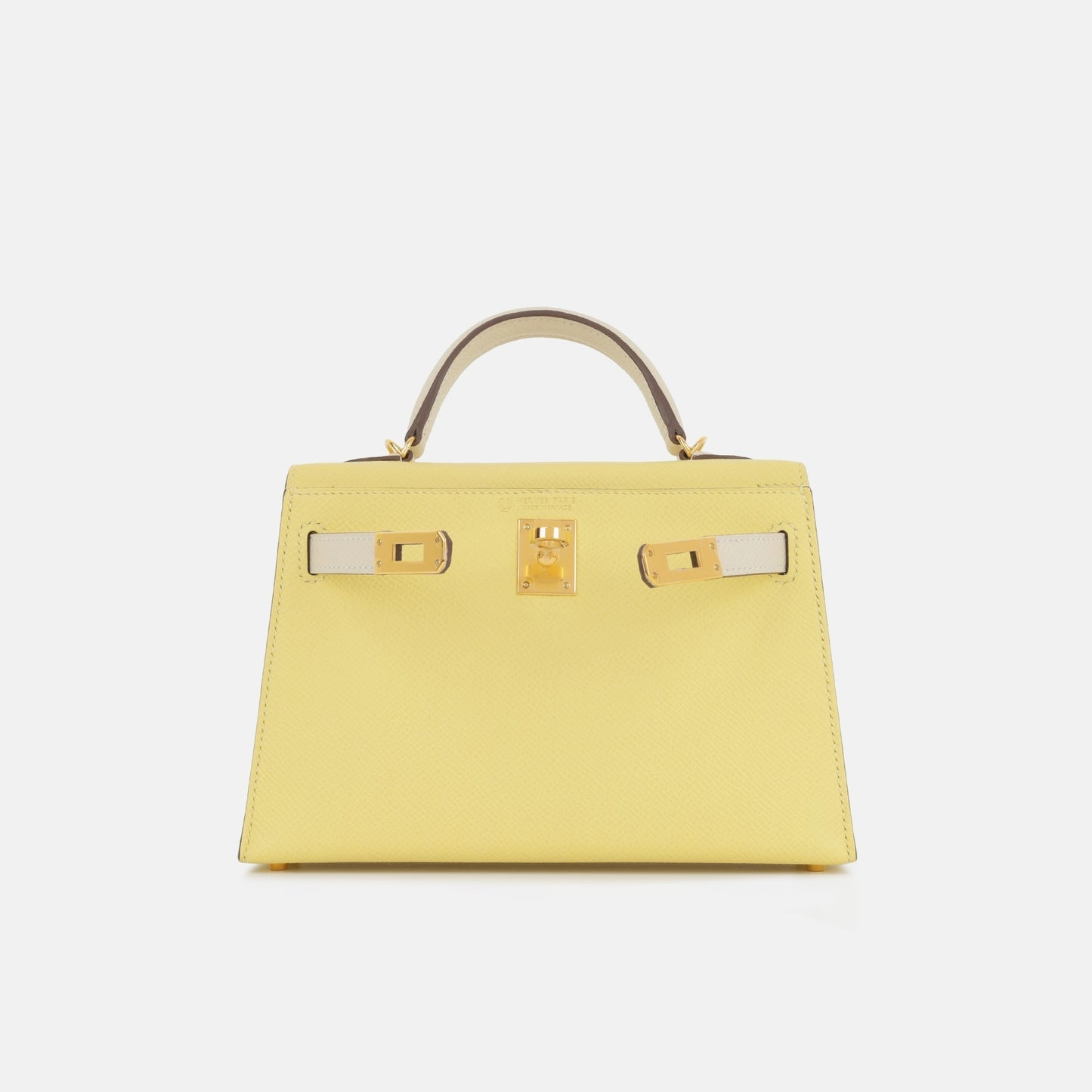 Herms Mini Kelly Jaune Poussin/Craie Epsom GHW (NWT)