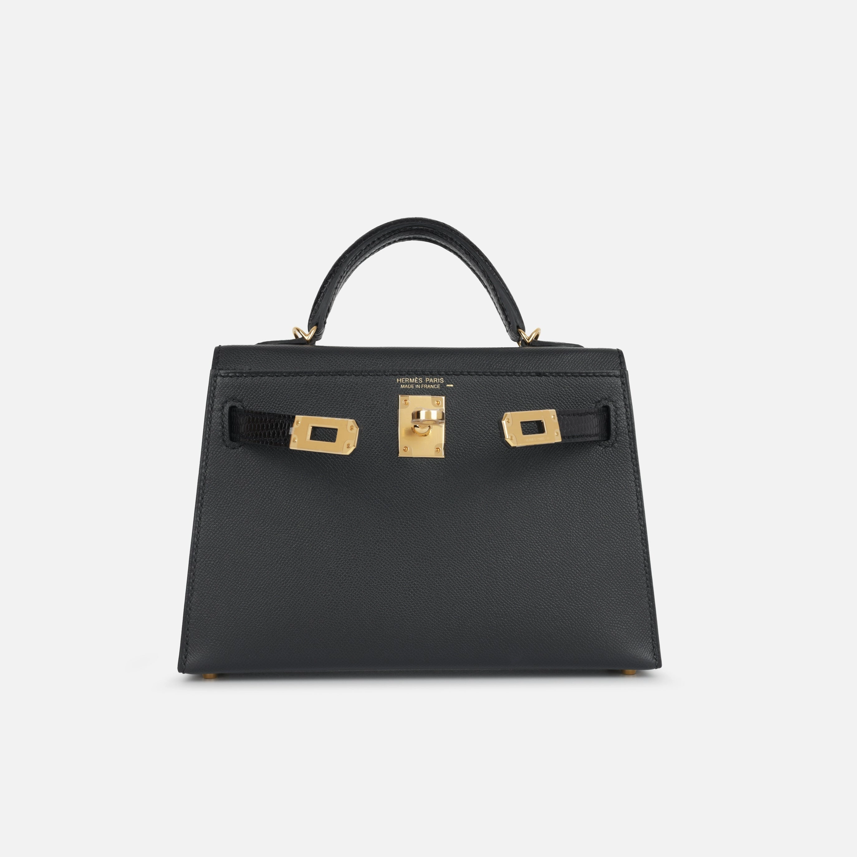 Herms Mini Kelly Touch - Noir Madame / Lizard
