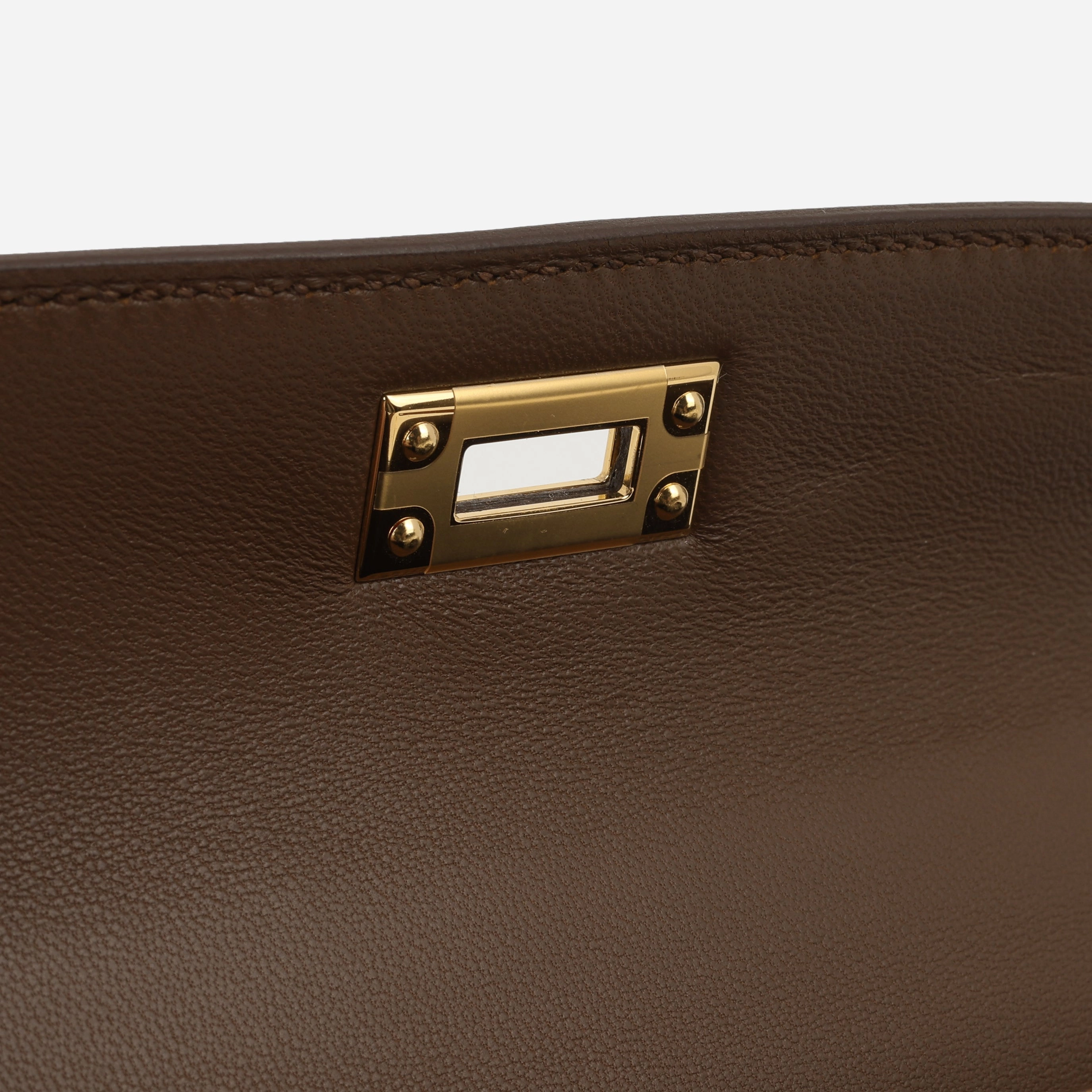 Herms Verso Mini Kelly - Caramel / Cacao
