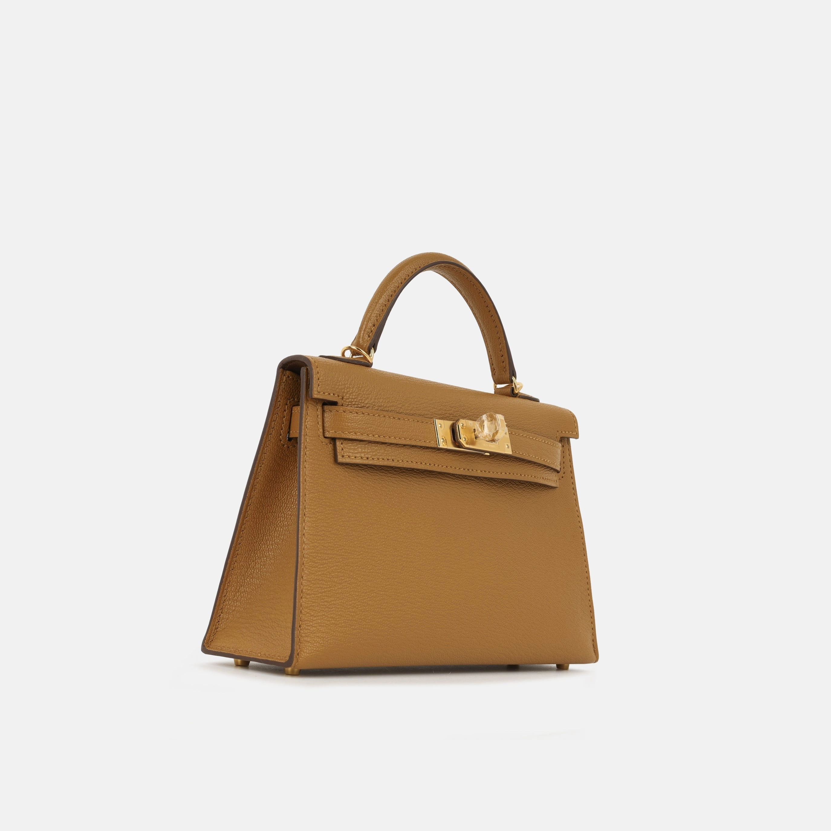 Herms Verso Mini Kelly - Caramel / Cacao