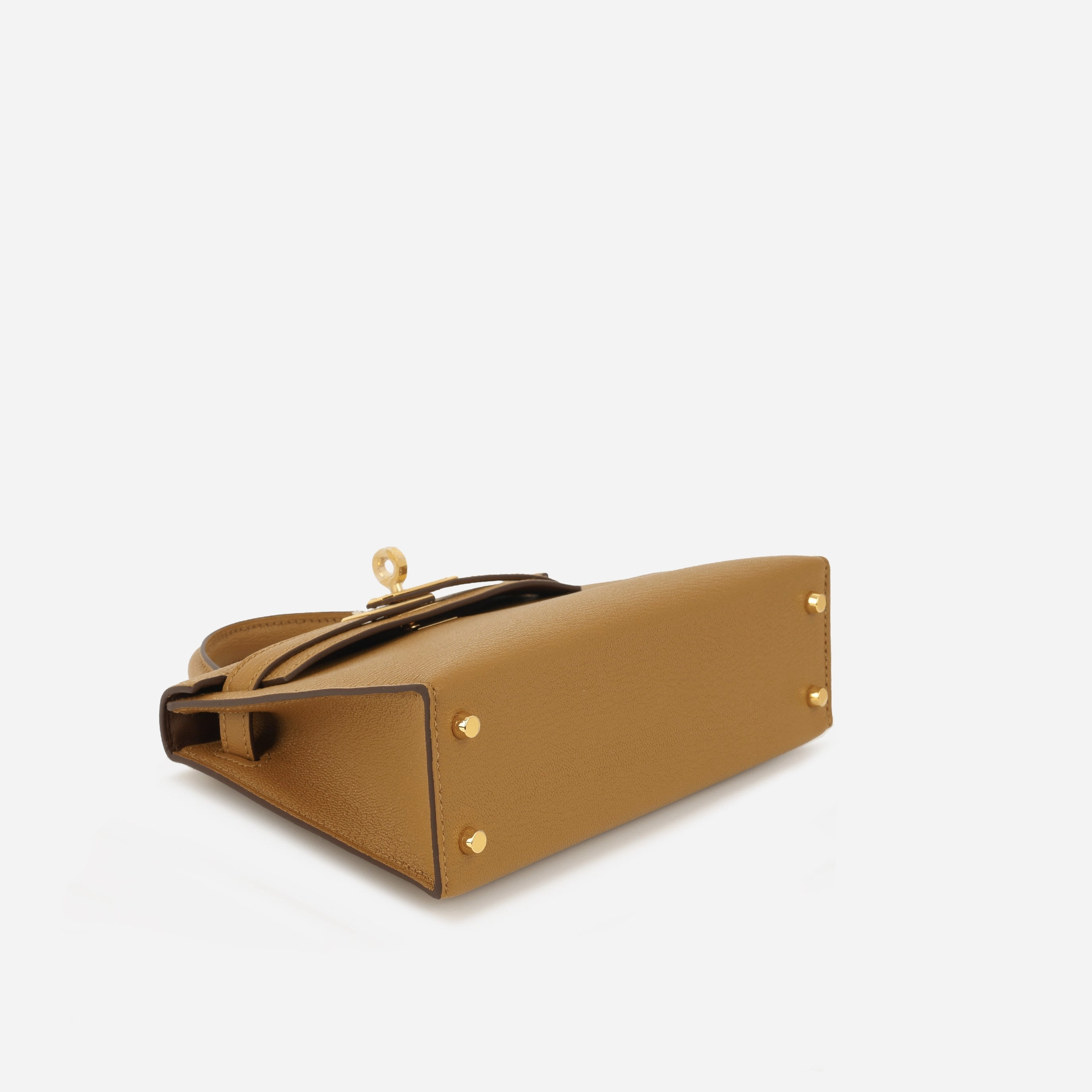 Herms Verso Mini Kelly - Caramel / Cacao