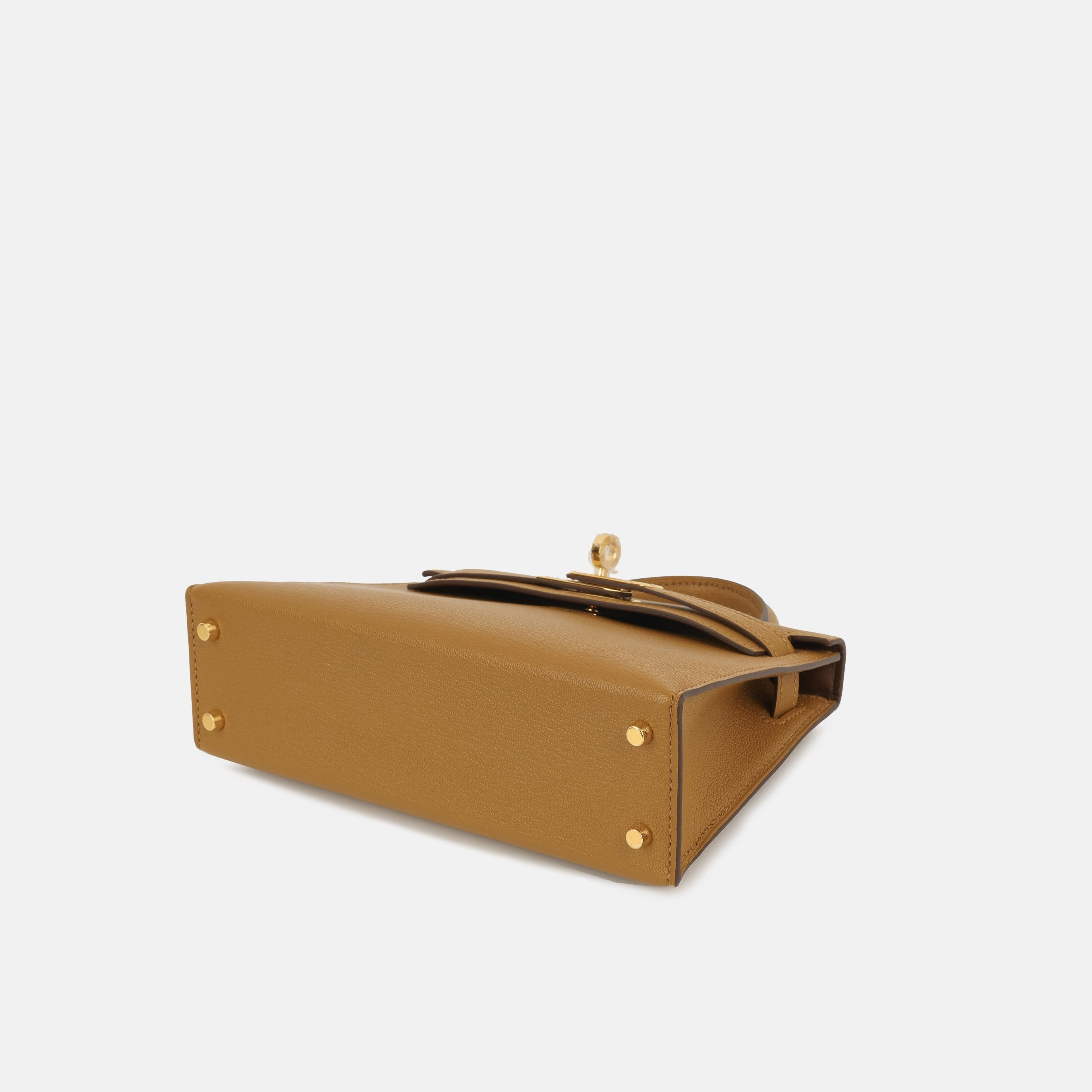 Herms Verso Mini Kelly - Caramel / Cacao