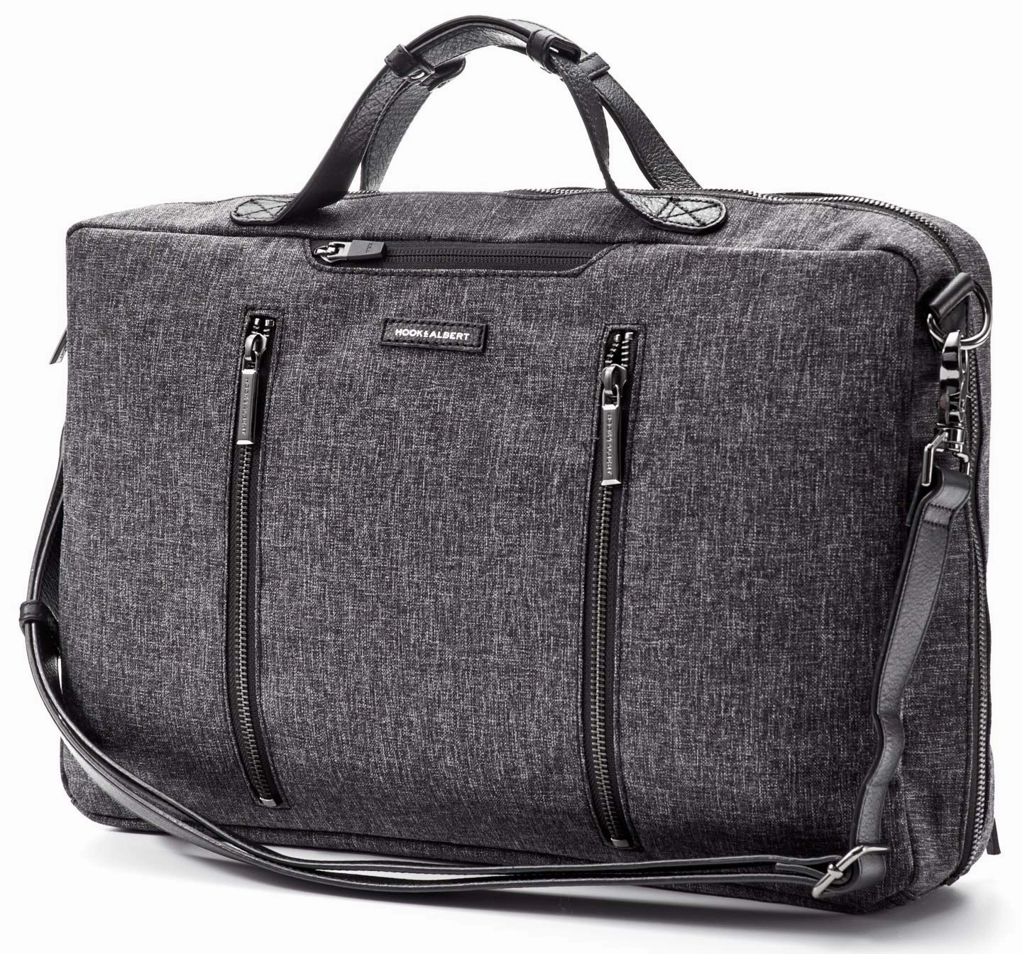 Hook and Albert Melange Fabric 3-Way Carryall, Grey