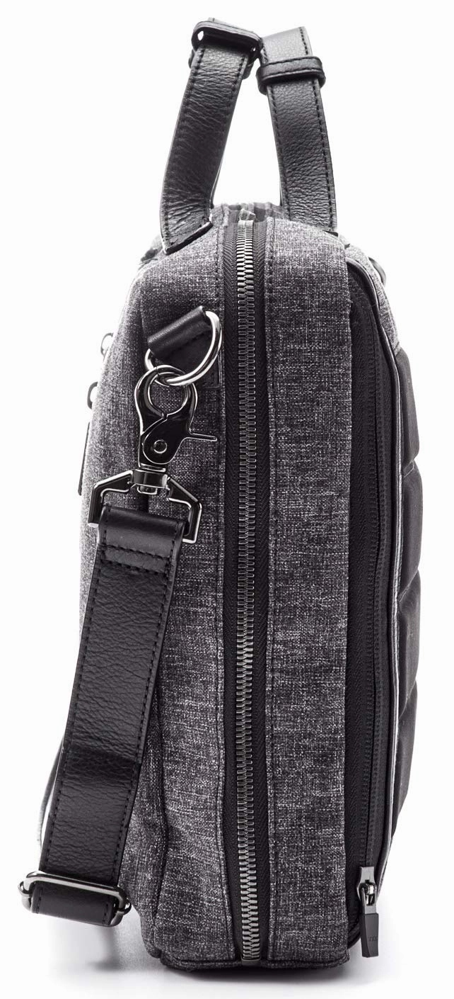 Hook and Albert Melange Fabric 3-Way Carryall, Grey