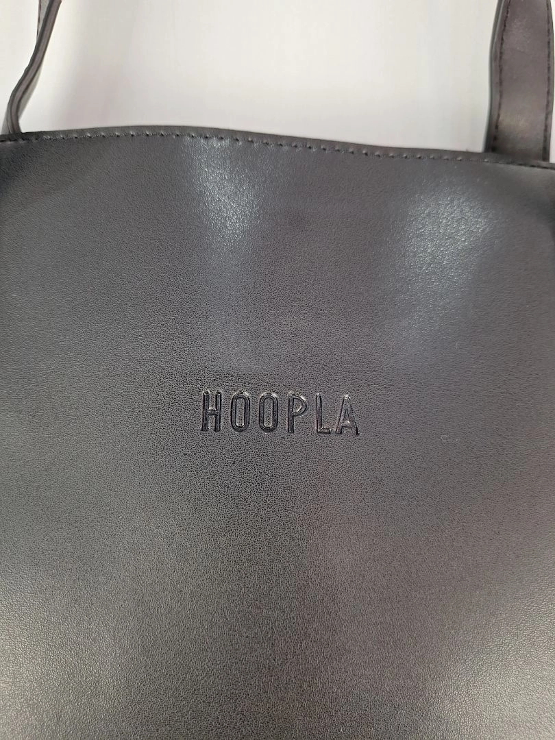 Hoopla Black Gold Zip Tote Bag