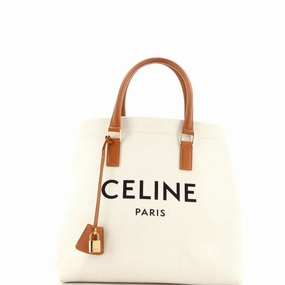 Horizontal Cabas Tote Canvas with Leather Small