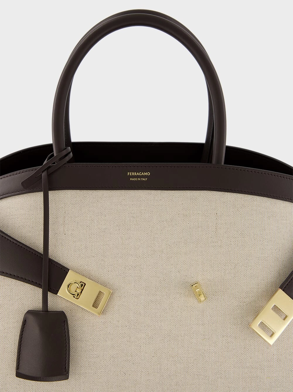 Hug Medium Canvas and Leather Bag