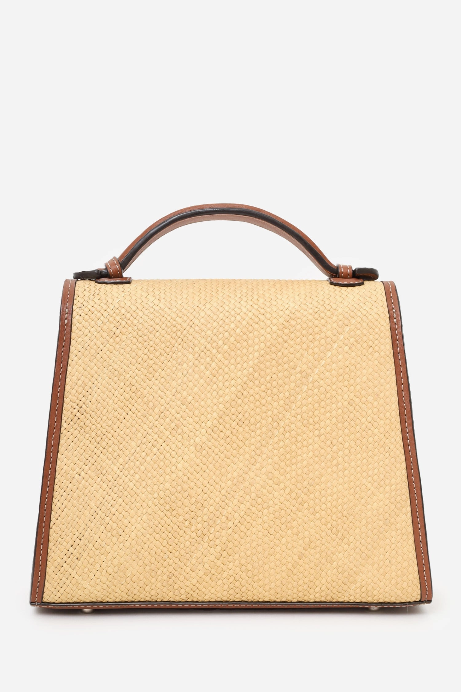 Hunting Season Beige/Brown Raffia Leather Crossbody Bag
