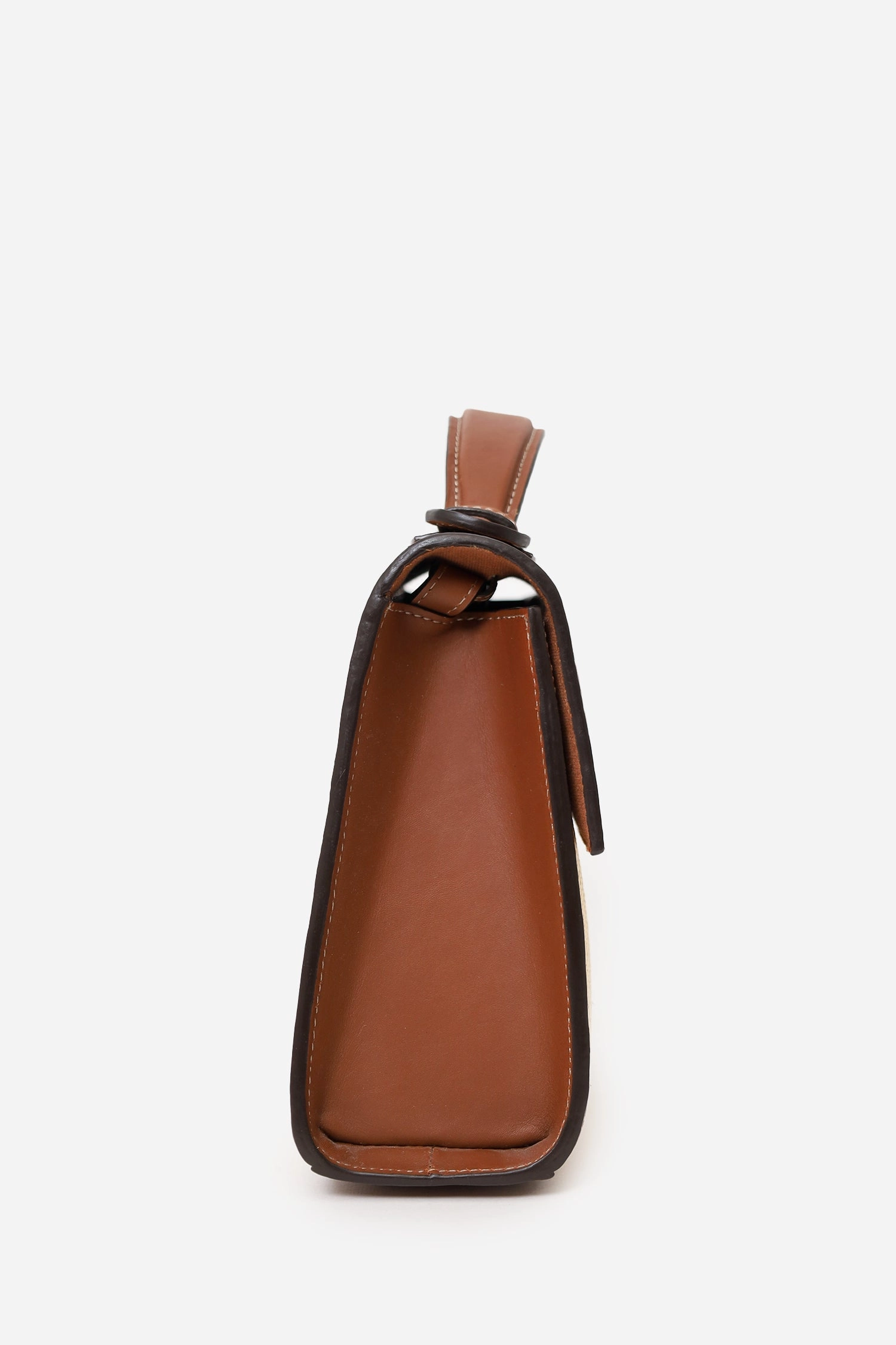 Hunting Season Beige/Brown Raffia Leather Crossbody Bag