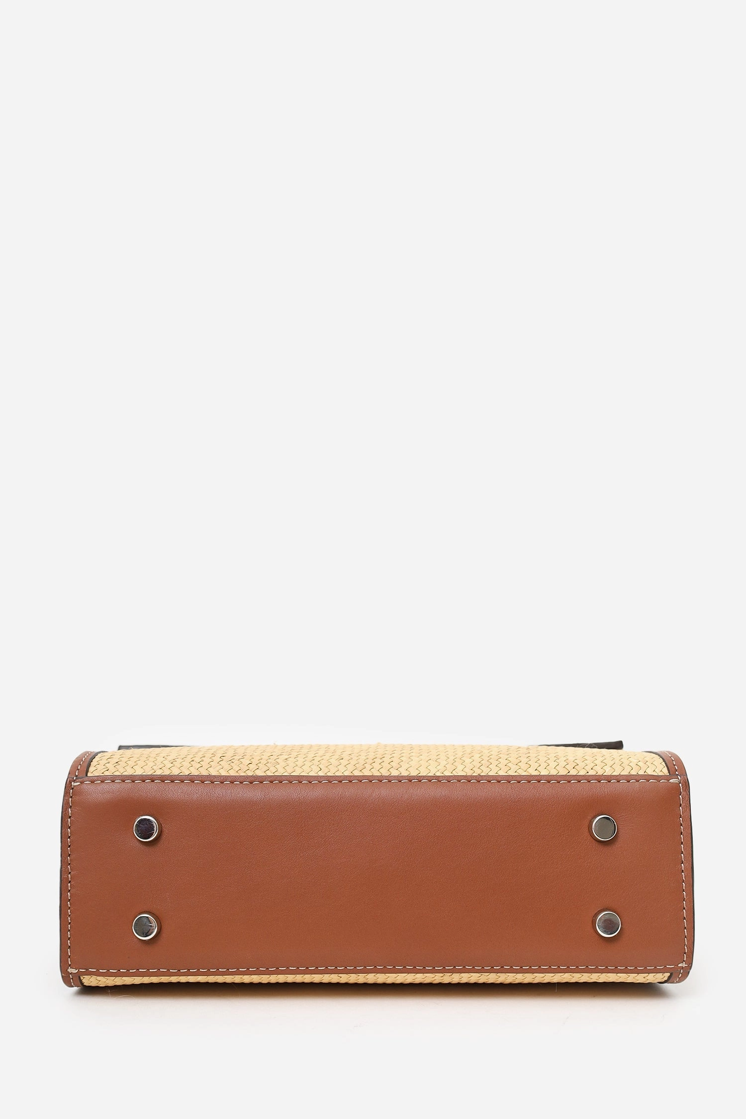 Hunting Season Beige/Brown Raffia Leather Crossbody Bag