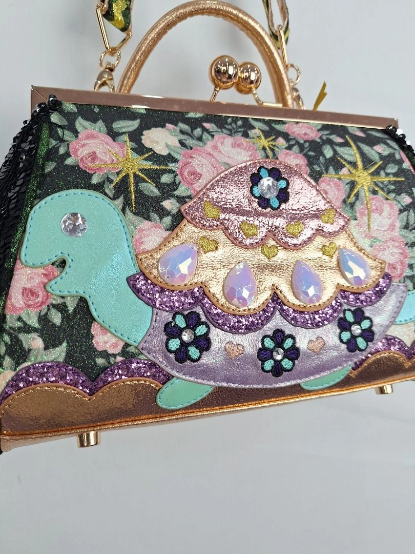 Irregular Choice Embellished Double Compartment Turtle Bag