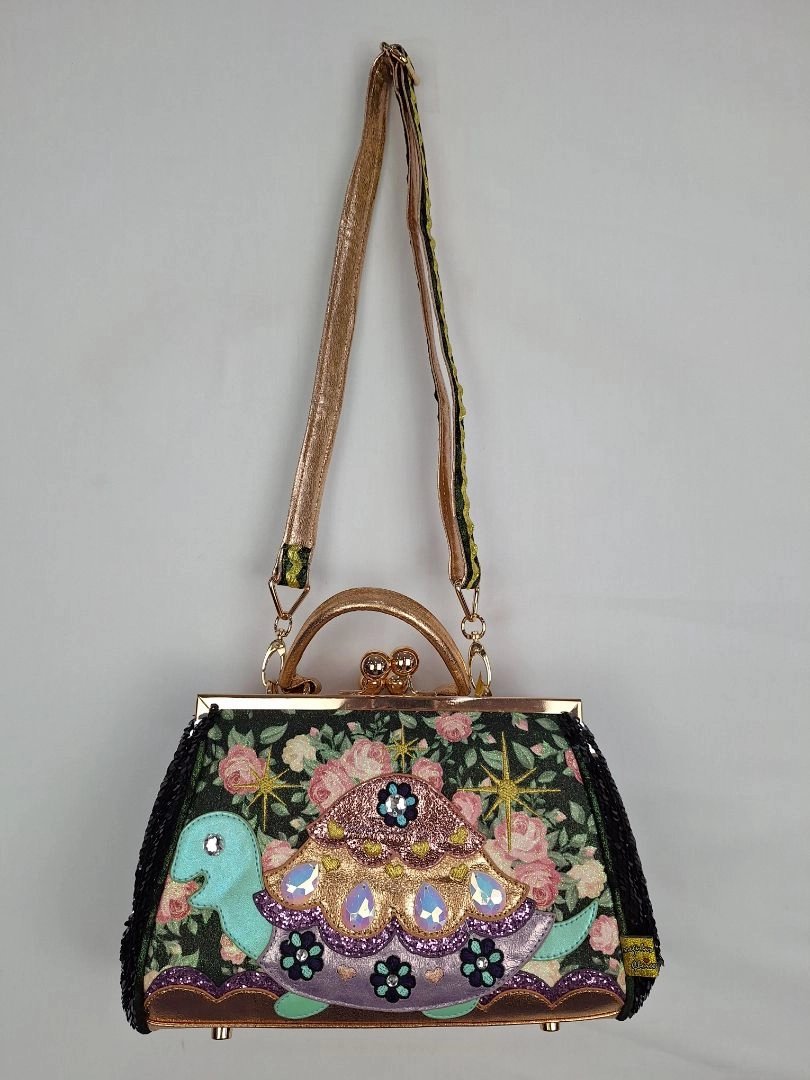 Irregular Choice Embellished Double Compartment Turtle Bag