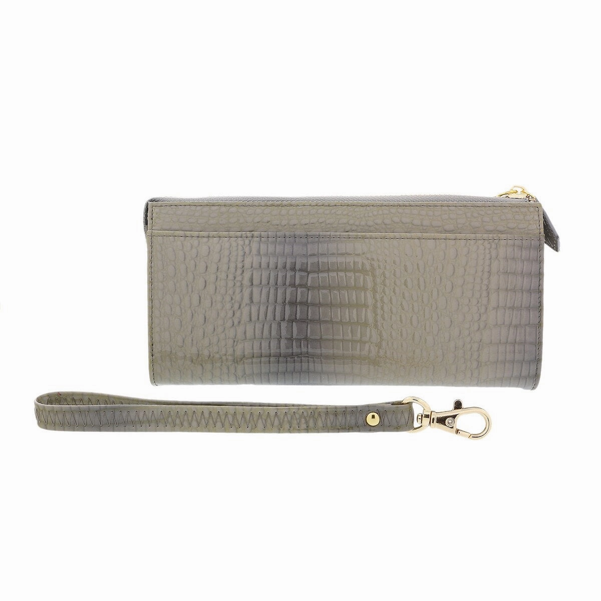 J&C J11-012 GRIGIO Grey Zippered Large Wallet for womens