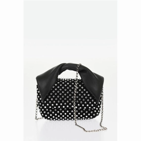 J.W.Anderson Leather NANO TWISTER Mini Bag Embellished with Rhinestones