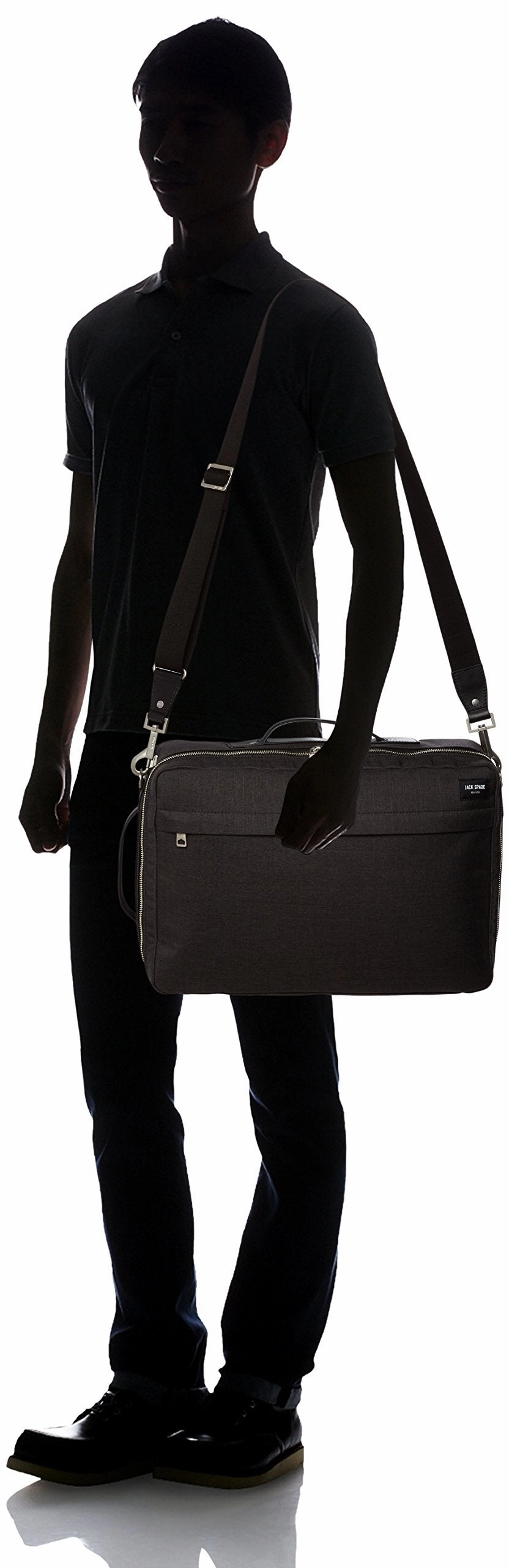 Jack Spade Men's Tech Oxford Convertible Briefpack Charcoal